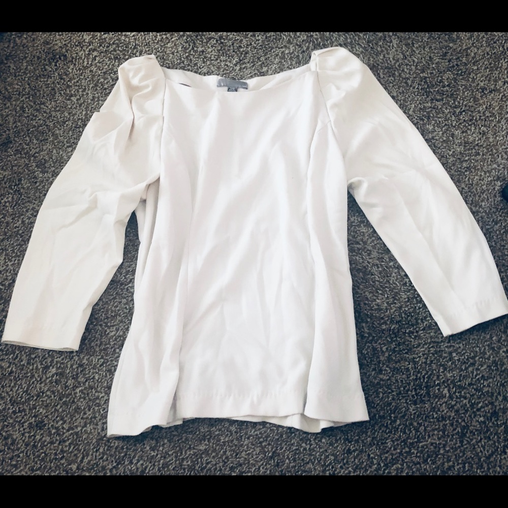 3/4 Sleeve Beige Blouse